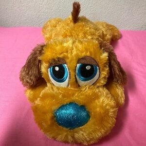 GOFFA International Light & Dark Brown Plush Dog with Blue Nose Stuffed Animals